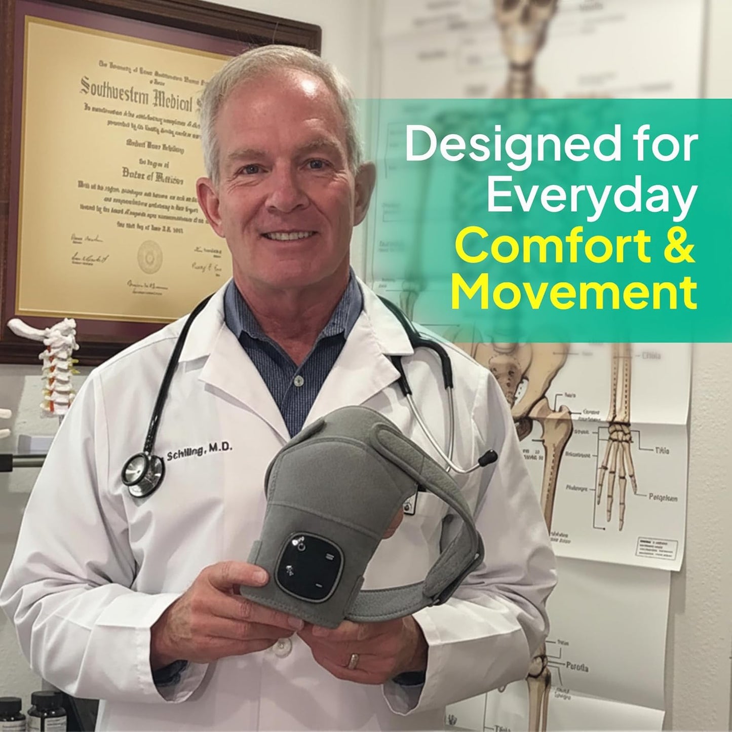 Shoulder Massager - the Official Triple Method - Heat, Massage & Compression for Shoulder Relief