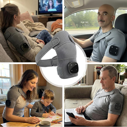 Shoulder Massager - the Official Triple Method - Heat, Massage & Compression for Shoulder Relief